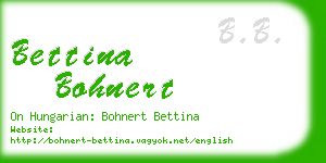 bettina bohnert business card